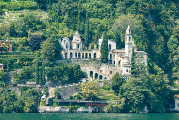Church of the Madonna Immacolata in Brienno on Lake Como, Italy Church of the Madonna Immacolata in Brienno on Lake Como, Italy lake como stock pictures, royalty-free photos & images
