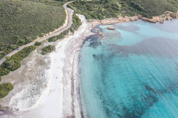istock Drone top view of idyllic beach 1330354236