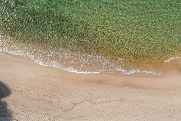 istock Drone top view of idyllic beach 1330354379