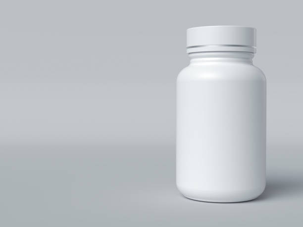 istock white plastic bottle For putting your brand.3D scene. 1330361561
