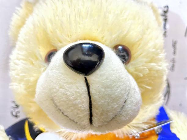 istock Funny teddy bear toy smile with friendly expression 1330362269