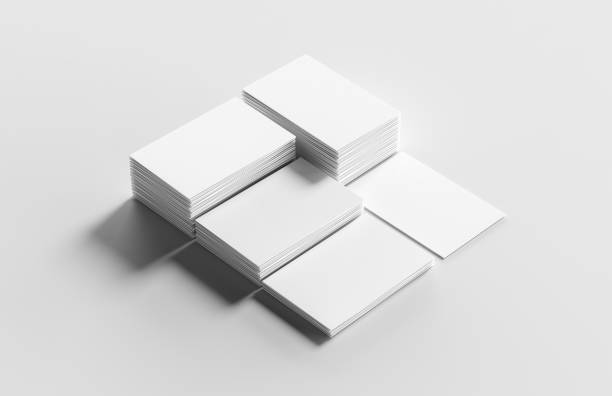 istock Realistic business card mock up isolated on white background. 3D illustration. 1330368190