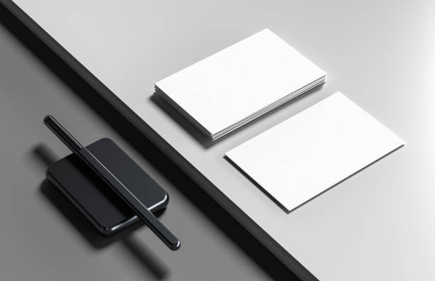 istock Realistic business card mock up isolated on white background. 3D illustration. 1330368369