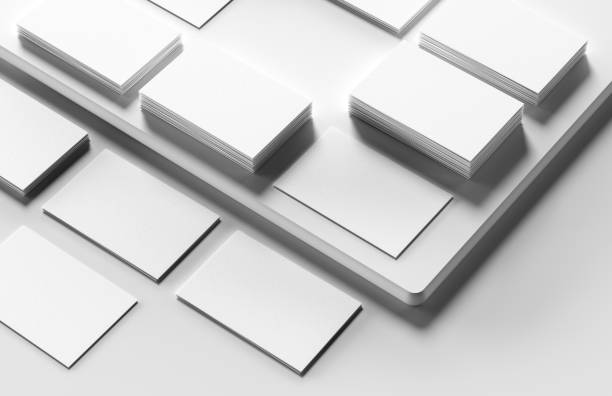 istock Realistic business card mock up isolated on white background. 3D illustration. 1330368416