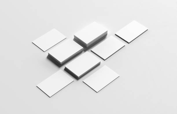 istock Realistic business card mock up isolated on white background. 3D illustration. 1330368519