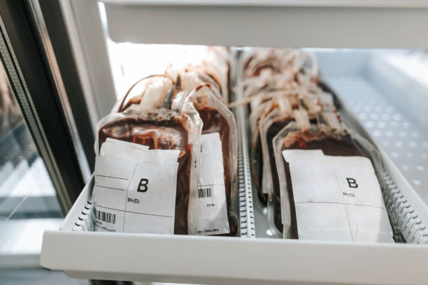 istock Blood supplies at the transfusion facility 1330369193