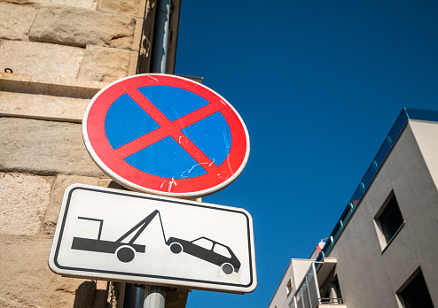 No Stopping Sign in Split, Croatia