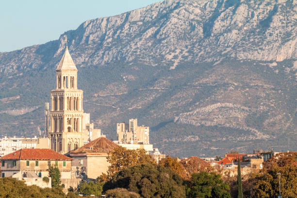 Saint Domnius Cathedral in Split, Croatia. This is the oldest Catholic cathedral in the world still used for its original purpose. St Domnius was a christian martyred (beheaded) on the orders of the Roman emperor, Diocletian. Diocletian's Palace dominates the city of Split and the cathedral forms part of it.