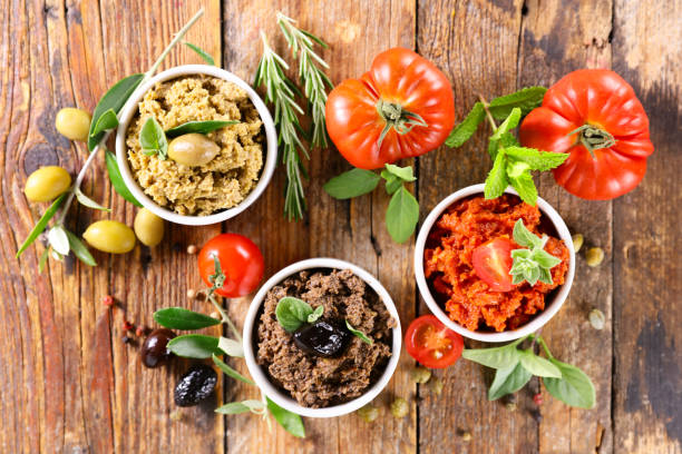 istock olive spread- assorted of olive tapenade 1330382850