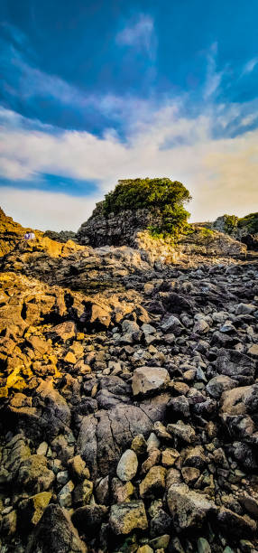istock Sunset on the beach, Jeju South Korea 1330383257