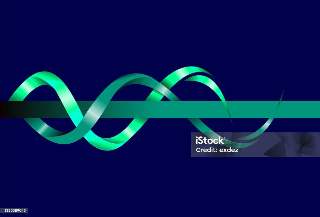 Long Ribbon Wave Ribbon Wave Design Stock Illustration - Download Image Now - Abstract ...