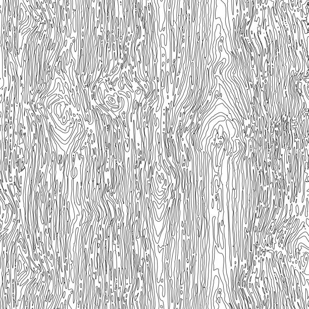 черно-белый векторный фон из дерева - bark stock illustrations