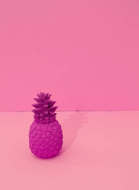 istock Creative pineapple on vanilla pink background. Minimal. Still life. Copy space 1330393867