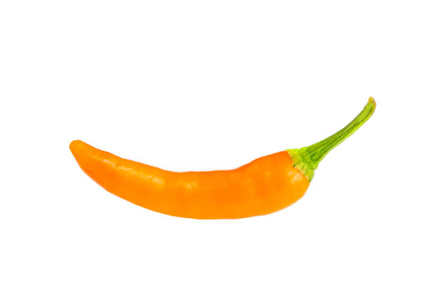 istock Yellow chili on white background 1330396652