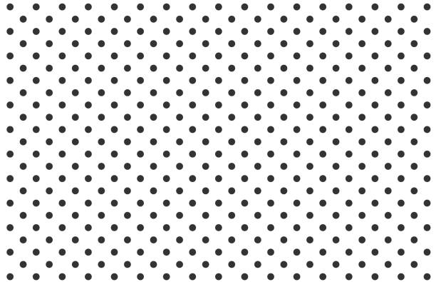 シームレスな黒のドット - 白い背景 - ベクトルイラスト - 斑点点のイラスト素材／クリップアート素材／マンガ素材／アイコン素材