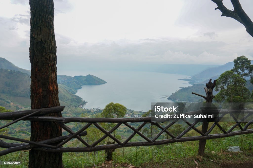 The Beauty Landscape of Lake Toba, a popular tourist destination in Sumatera Utara, Indonesia Beauty Stock Photo