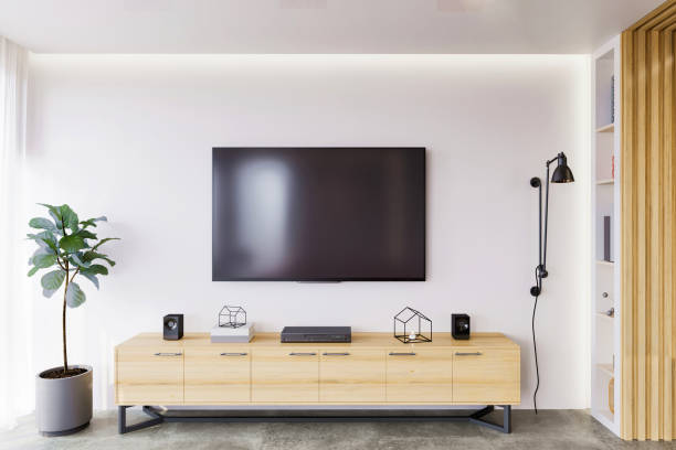 istock Modern apartment interior living room 1330399915