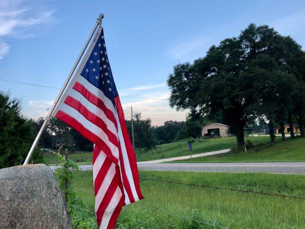 istock American flag rural 1330401226