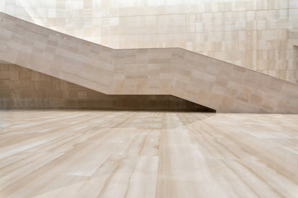 istock empty marble floor inside of modern building hall way. 1330401234