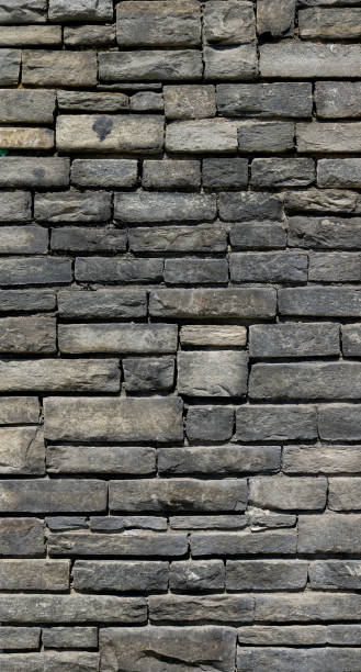 istock big dark wall with black and gray irregular bricks of stone - vertical background texture 1330408950