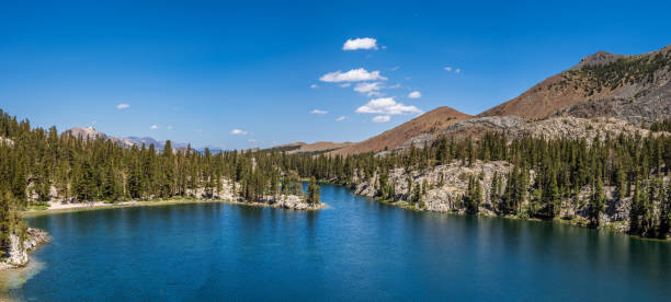 istock Panoramic shot of mountain lake 1330410434