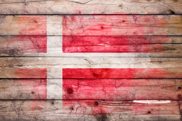 istock Danish flag on wooden boards 1330410576