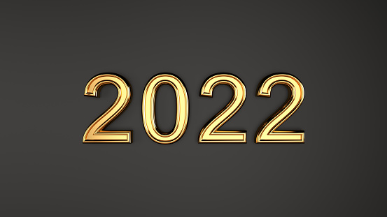 Happy New Year 2022 Digital 3d Concept