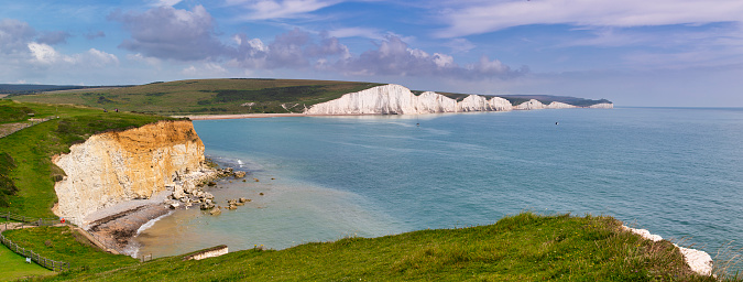 Seven Sisters Cliffs in the South Downs Sussex UK