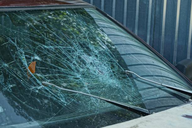 istock part of a passenger car after an accident with cracked windshield 1330426492