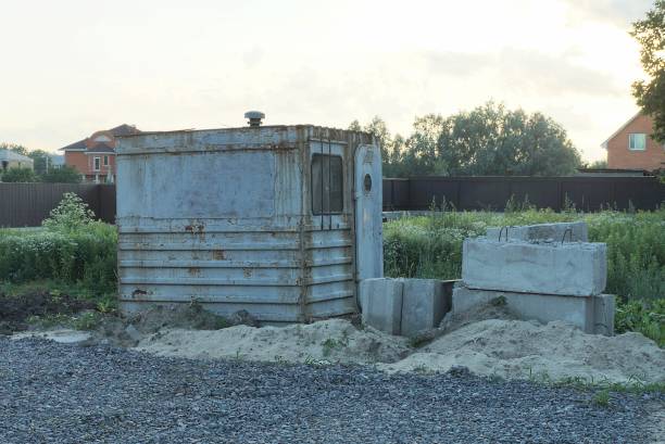 istock one old gray metal trailer with a window 1330427027