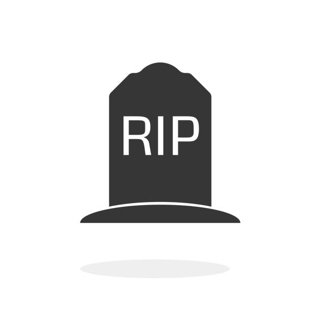 illustrazioni stock, clip art, cartoni animati e icone di tendenza di illustrazione del vettore icona nera della lapide - graveside service