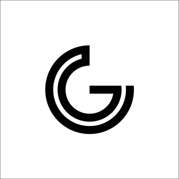 illustrazioni stock, clip art, cartoni animati e icone di tendenza di disegno vettoriale monolinea lettera g iniziale - lettera g
