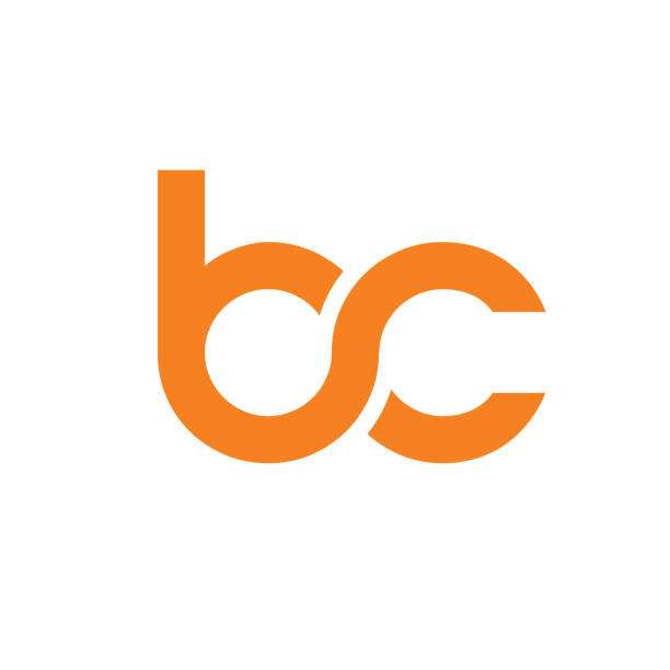początkowa litera bc wektor logo - letter b stock illustrations