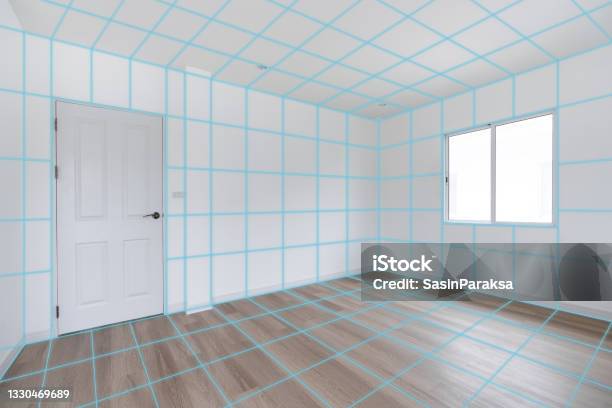 Grid Abstract Room Room Interior With Structure Grid Lines Stock Photo - Download Image ...