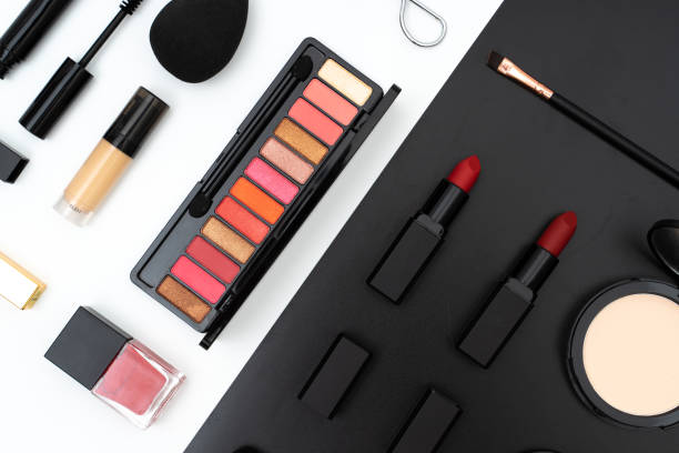 istock set decorative cosmetics on white and black 1330470660