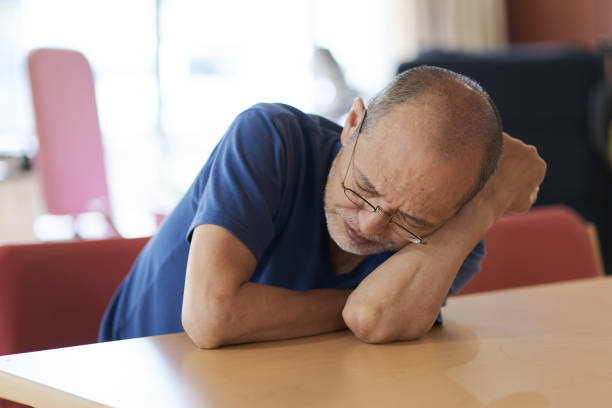 istock Elderly people who block in a long-term care facility 1330477270