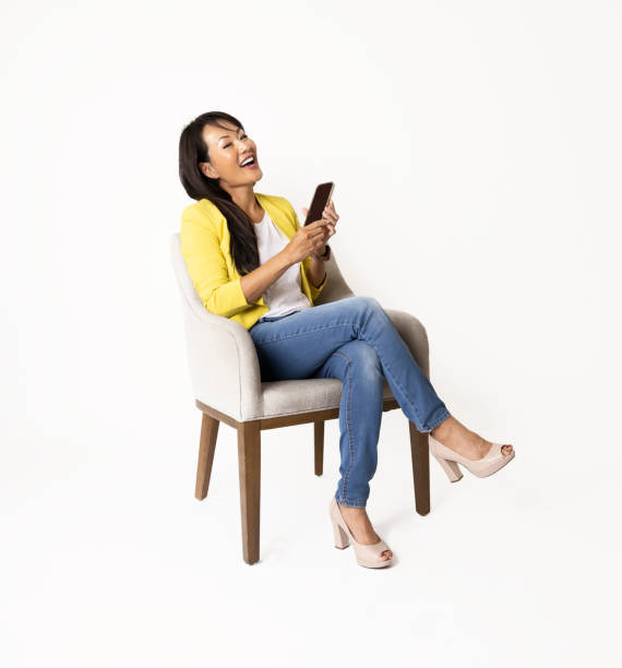 istock Stylish Woman On White Background 1330477397