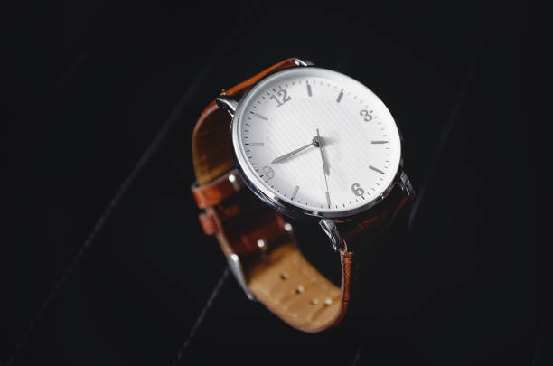 istock Men's watches on a black background 1330484954