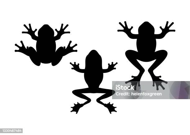 Frog Silhouette Stock Illustration - Download Image Now - Frog, Symbol, In Silhouette