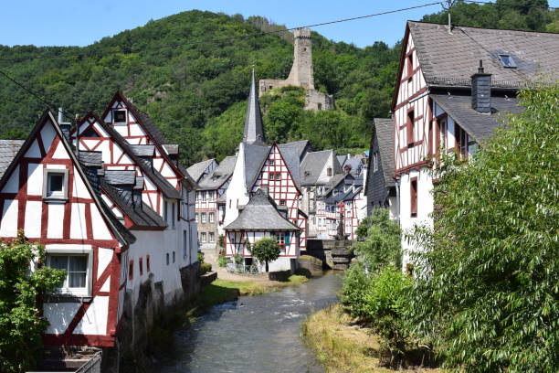istock medieval village Monreal one week after the summer flood 1330491685