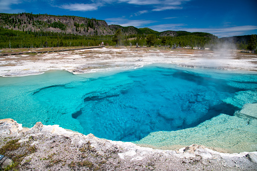 Excelsior Geyser Crater in Yellowstone National Park, Wyoming