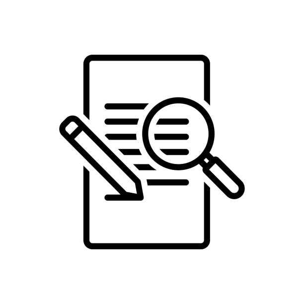 Defined detail Icon for defined, detail, explain, ambition, creative, edit, exemplify explaining stock illustrations