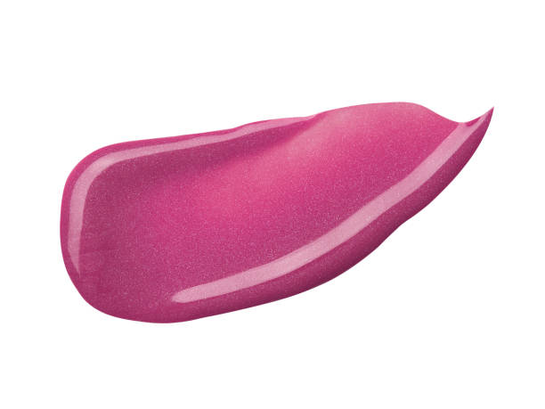 istock Smudged purple lip gloss sample isolated on white 1330500590