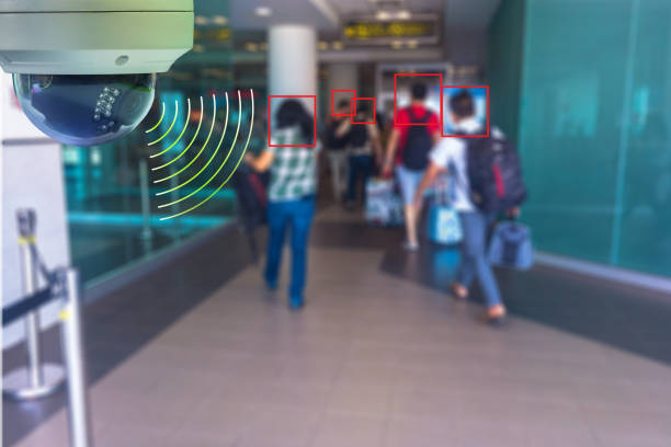 istock Technician installed wireless CCTV  infrared camera by screwdriver technology 4.0 for look security area of work in shopping mall  show signage with security customers in area. 1330502910