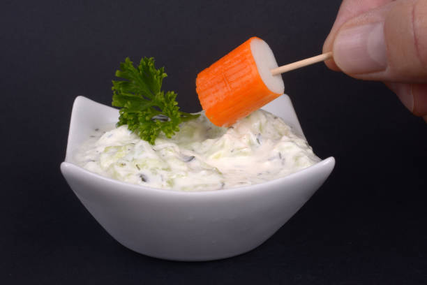 Eating surimi