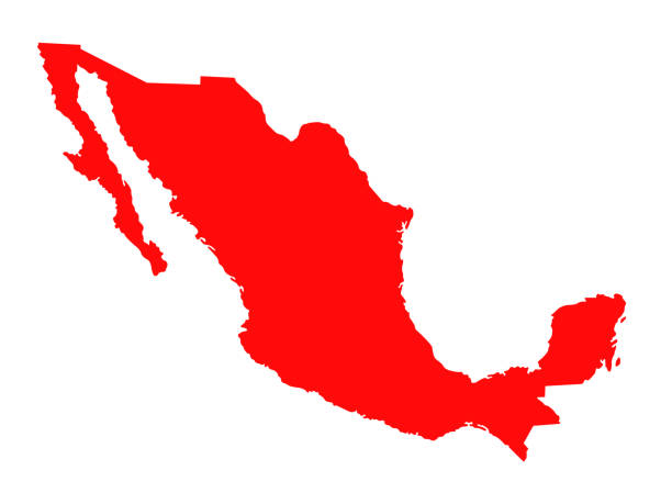 멕시코 지도 - 멕시코 stock illustrations