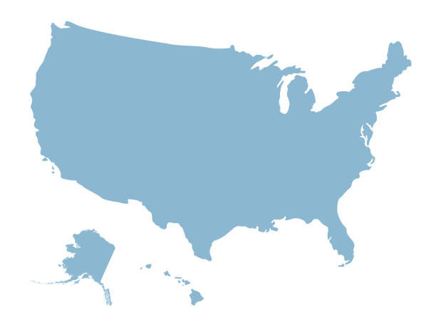 United States map vector illustration of United States map united states map outline stock illustrations