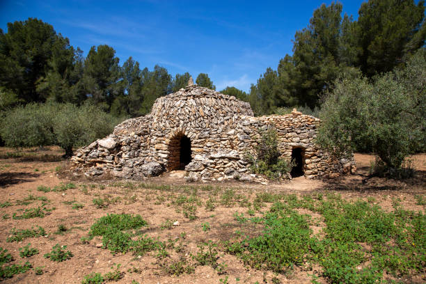 Dry stone construction in La Capona, Pla de Santa Maria , Tarragona