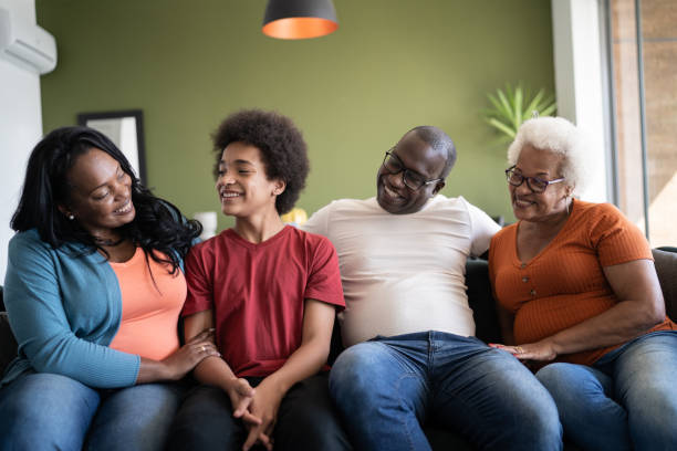 istock Happy multi generation family at home 1330523157