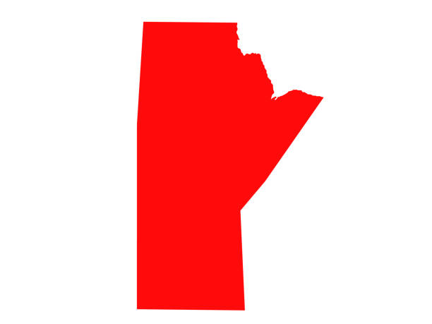 manitoba karte - manitoba map canada outline stock-grafiken, -clipart, -cartoons und -symbole